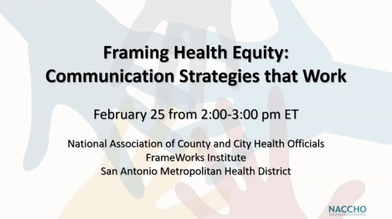 Framing Health Equity