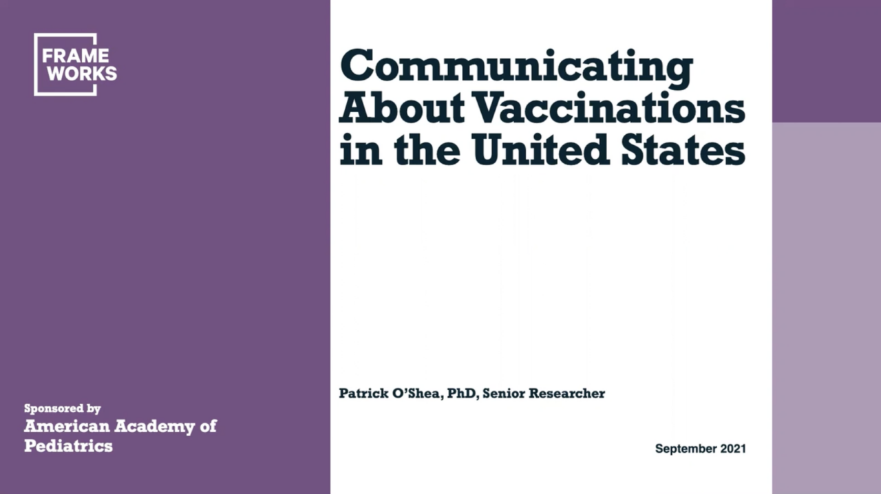 Communicating about vaccinations in the United States