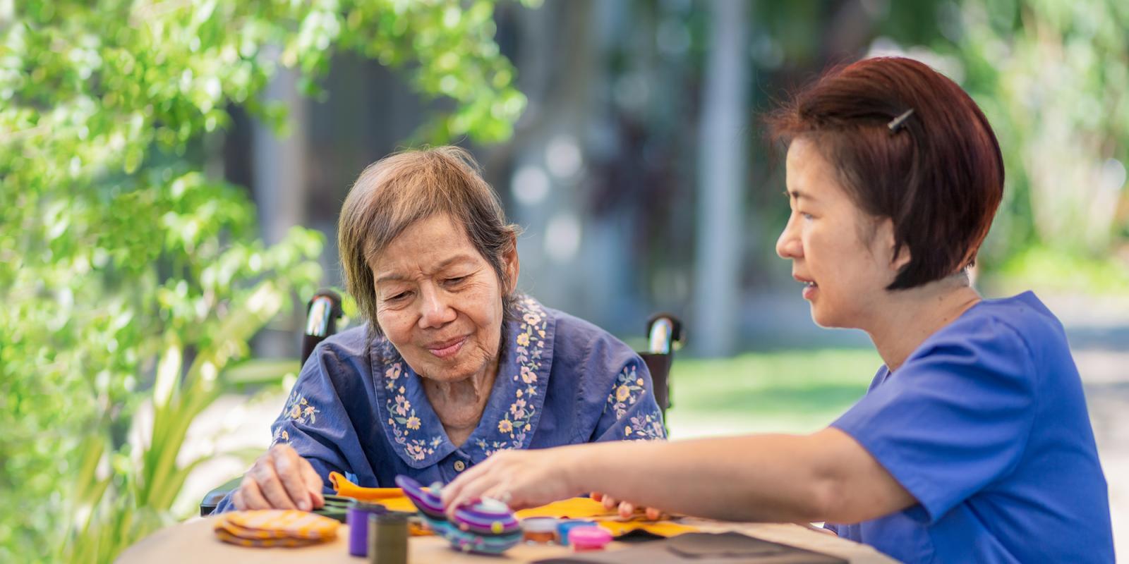 care worker with patient