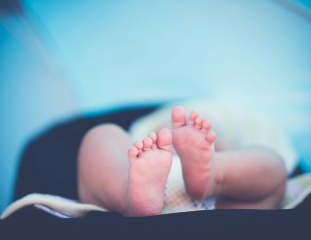 Newborn baby feet